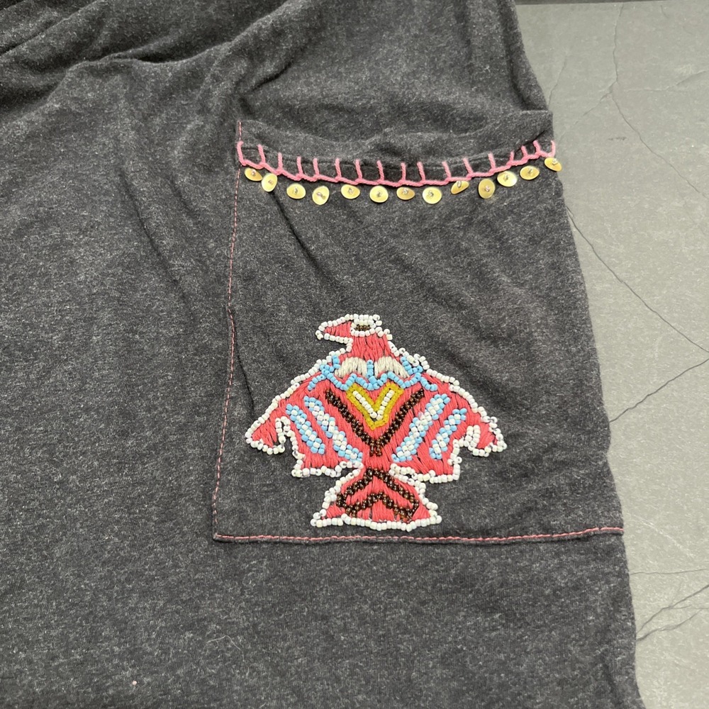 2- Double D RanchShort Pull On Skirts Pink & Gray Embroidered Sz Med Tie Waist - Picture 14 of 16